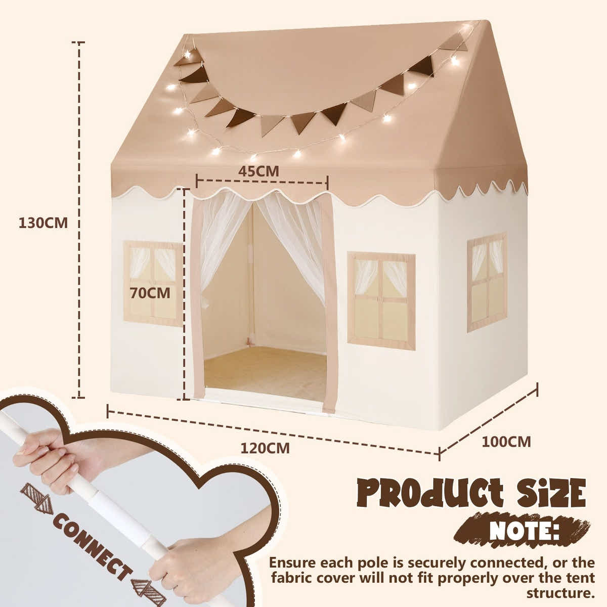 DS BD Kids Tent Playroom Princess Castle House Activity Centre Gift Mat