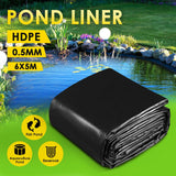 DS BD 5x6m Pond Liner HDPE Fish Water Pad Black Fountain Reservoir Duty 0.5mm