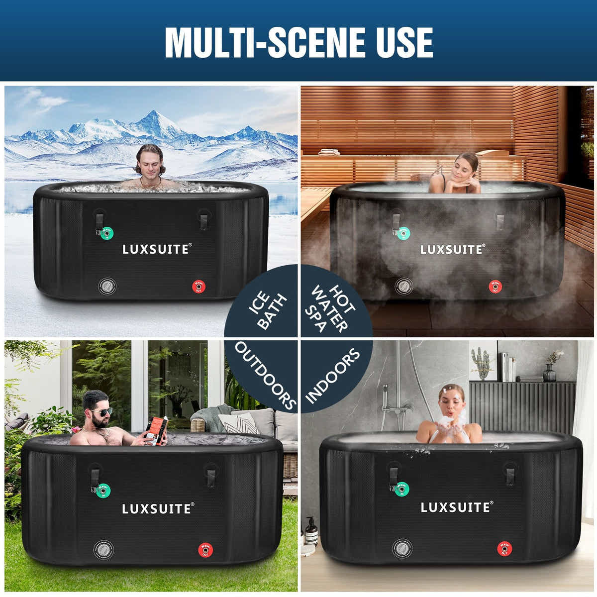 DS BD 519L Ice Bath Tub Inflatable Cold Plunge Hot Soaking XL Insulated Spa