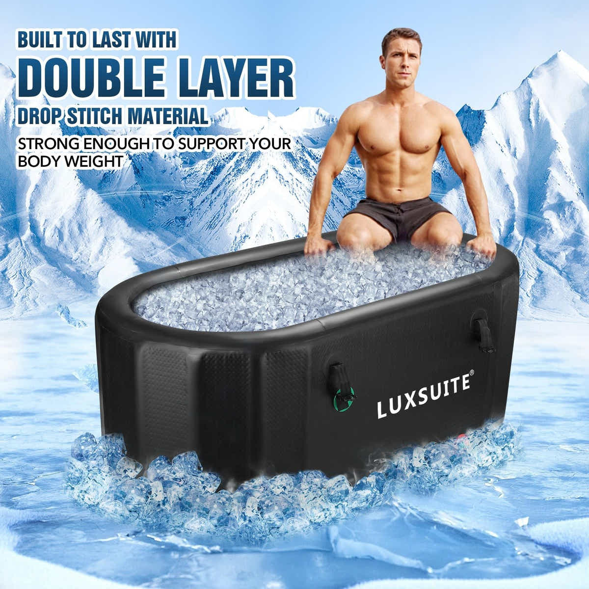 DS BD 519L Ice Bath Tub Inflatable Cold Plunge Hot Soaking XL Insulated Spa