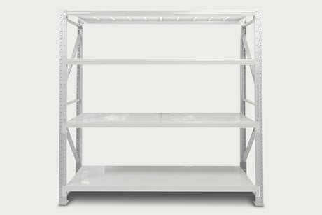 4-Layer Longspan Shelving Grey White - 1.5 M