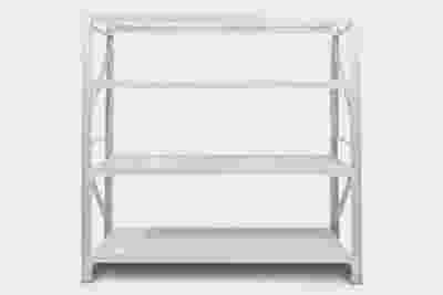4-Layer Longspan Shelving Grey White - 1.5 M
