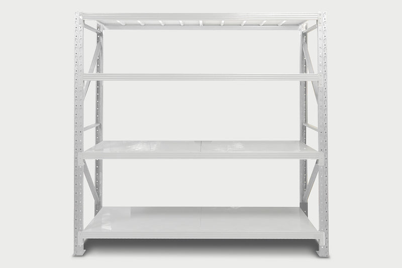 4-Layer Longspan Shelving Grey White - 1.5 M