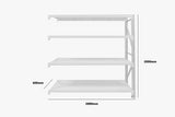 Longspan Shelving 2M - Add-on Bay 4 Layer Grey White