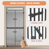 DS BD Retractable Safety Gate Dog Cat Extra Tall Fence 190 to 250cm Black