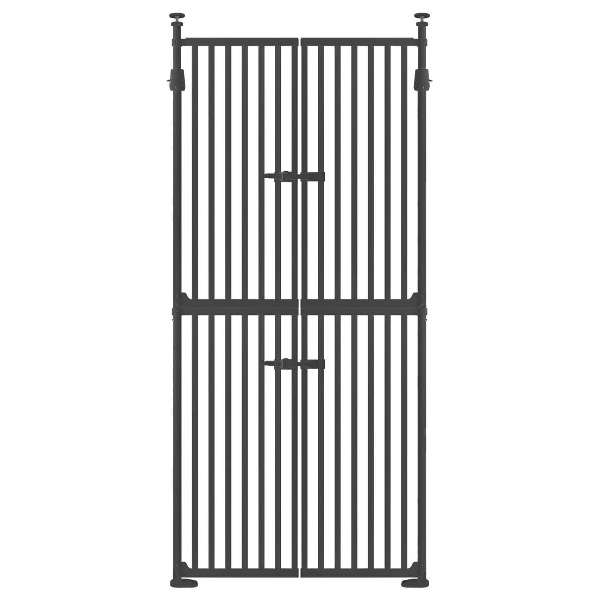 DS BD Retractable Safety Gate Dog Cat Extra Tall Fence 190 to 250cm Black