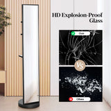 DS BD Full Length Body Mirror Large Tall Floor Free Standing Decor Black Storage