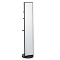 DS BD Full Length Body Mirror Large Tall Floor Free Standing Decor Black Storage