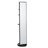 DS BD Full Length Body Mirror Large Tall Floor Free Standing Decor Black Storage