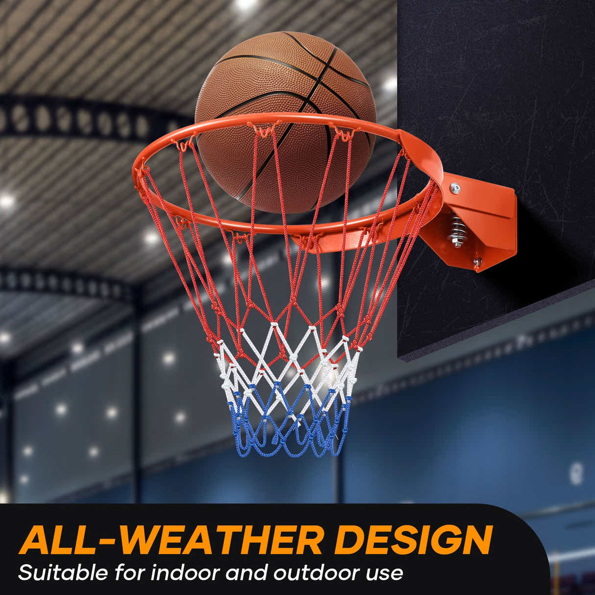 DS BD Genki Breakaway Basketball Rim Ring Hoop Goal Net 45cm Wall Mount Standard