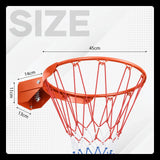 DS BD Genki Breakaway Basketball Rim Ring Hoop Goal Net 45cm Wall Mount Standard