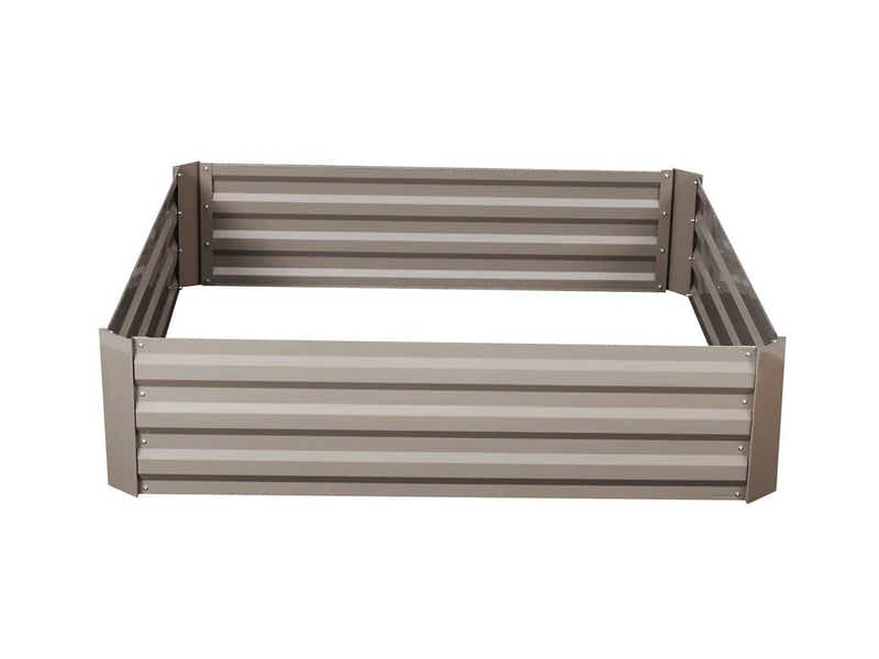 Galvanized Steel Garden Bed 120x120x30 cm