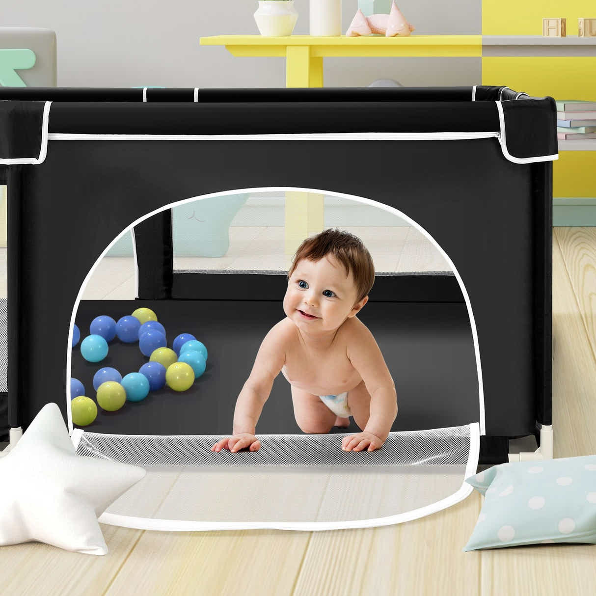 DS BD Baby Playpen Safety Gate Fence Kids Playground Play Walls 150x200cm
