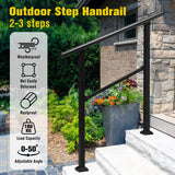 DS BD Stair Handrails Outdoor Steps Rail 2-3 Step Staircase Deck 97x102.5cm