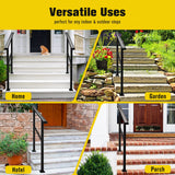 DS BD Stair Handrails Outdoor Steps Rail 2-3 Step Staircase Deck 97x102.5cm