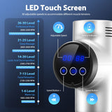 DS BD LED Massage Gun Electric Handheld Back Neck Shoulder 6 Heads 30 Speeds