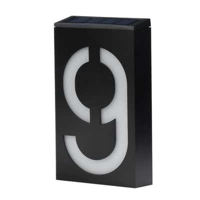 DS BS LED Outdoor Solar House Number Light Sign 9