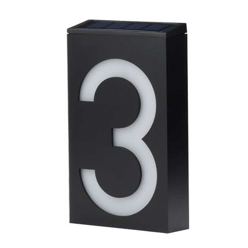 DS BS LED Outdoor Solar House Number Light Sign 8