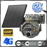 DS BD Security Hunting Camera Game 4G 6MP Solar Powered 12X Zoom Surveillance
