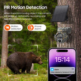 DS BD Security Hunting Camera Game 4G 6MP Solar Powered 12X Zoom Surveillance