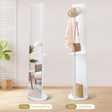 DS BD Full Length Mirror Tall Floor Free Standing Body Storage White 30x20x164cm