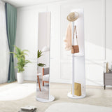 DS BD Full Length Mirror Tall Floor Free Standing Body Storage White 30x20x164cm