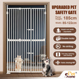 DS BD Retractable Safety Gate Dog Cat Extra Tall Fence 190 to 250cm White