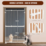 DS BD Retractable Safety Gate Dog Cat Extra Tall Fence 190 to 250cm White