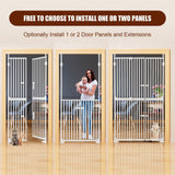 DS BD Retractable Safety Gate Dog Cat Extra Tall Fence 190 to 250cm White