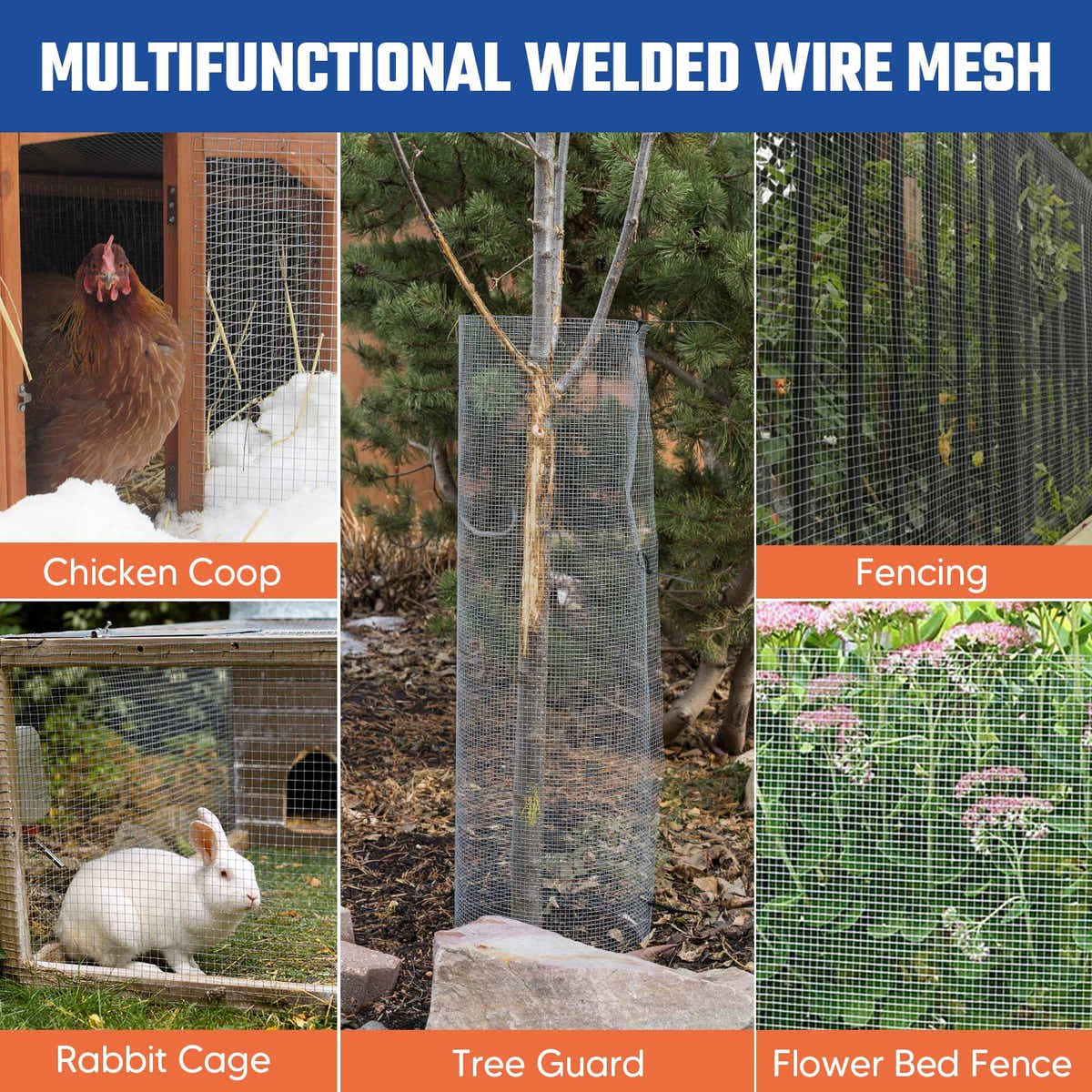 DS BD Welded Wire Mesh Fence 40mx0.91m Chicken Coop Tree Plant Guard Rabbit Cage