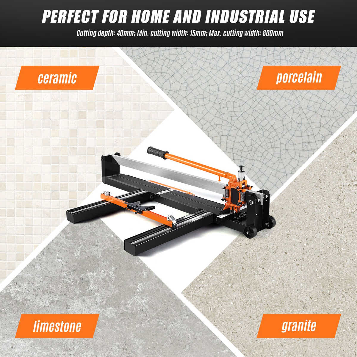 DS BD Manual Tile Cutter Tool Porcelain Ceramic Hand Machine Guide 15 to 800mm