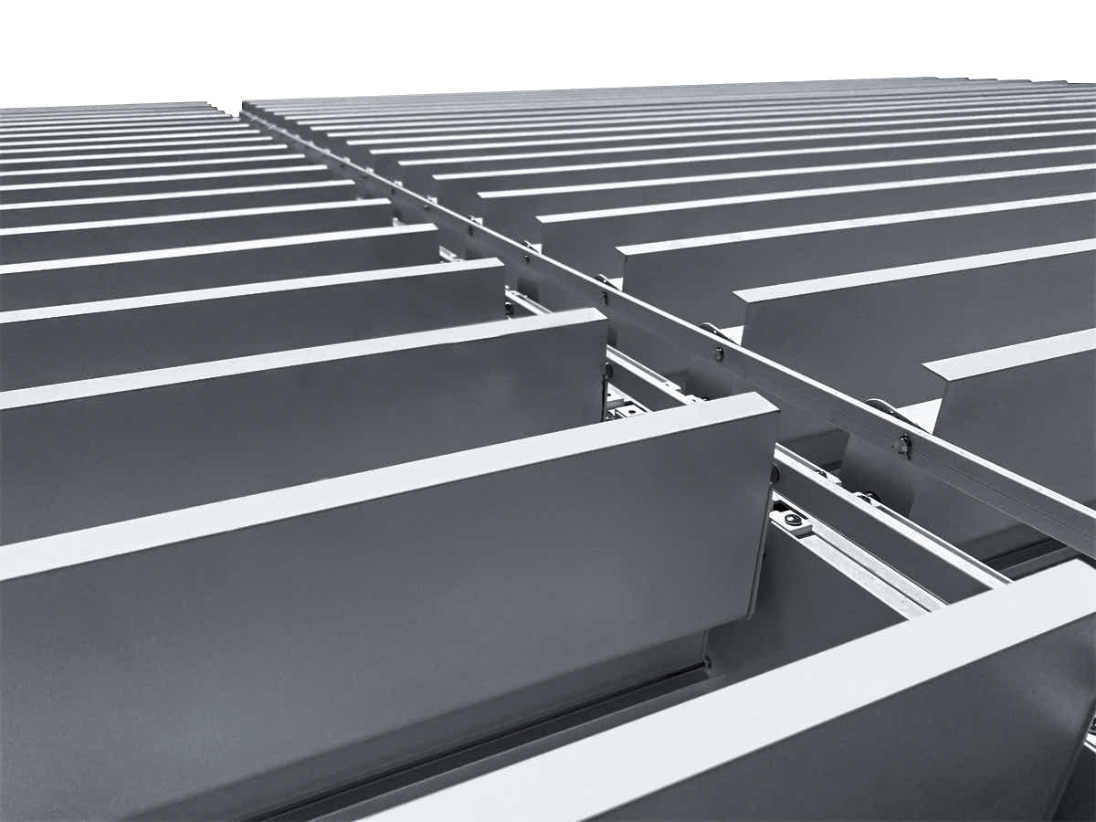 Aluminum Louvre Roof Pergola Grey - 3m x 6m