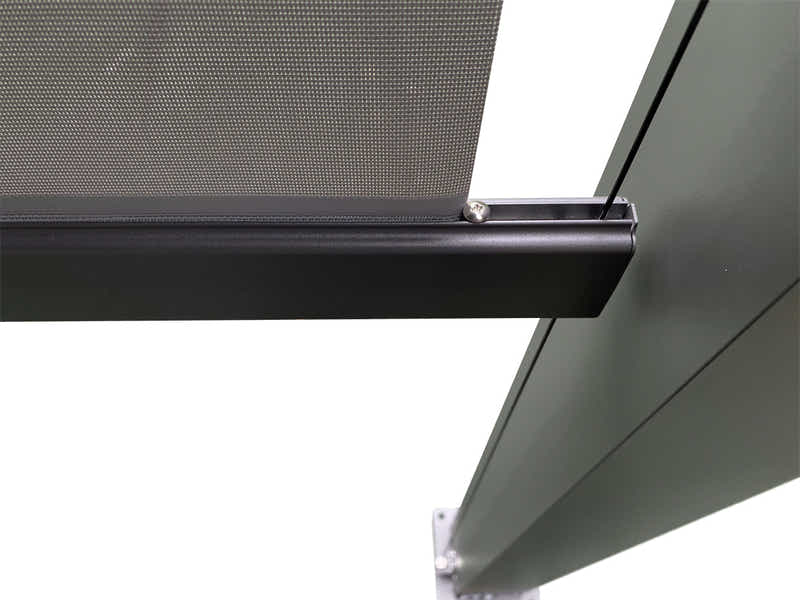 Pergola Blind with Grey Frame & Screen - 3m x 3m