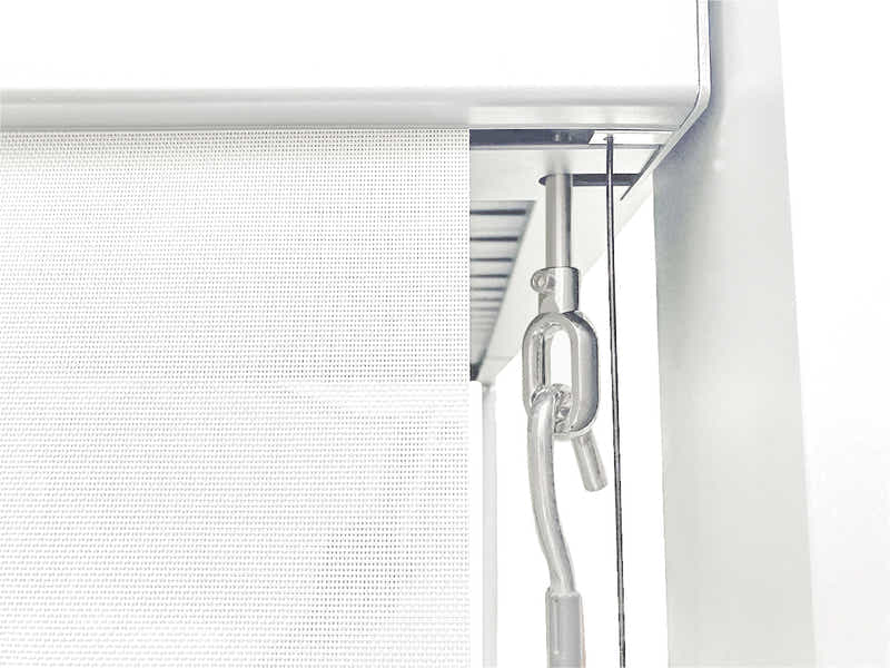 Pergola Blind with White Frame & Screen - 3m x 3m