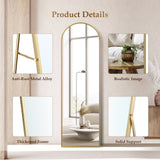 DS BD Arch Full Length Mirror Whole Standing Glass Gold Metal Stand 50x2x160cm