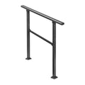 DS BD Stair Handrail 2 to 3 Steps Black Metal Adjustable Safety Guard
