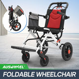 DS BD 12 Inch Folding Wheelchair Mobility Disability Aid PU Wheel Lightweight