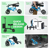 DS BD Knee Scooter Walker Steerable Mobility Wheelchair Medical Crutch Broken BL