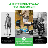 DS BD Knee Scooter Walker Steerable Mobility Wheelchair Medical Crutch Broken BL