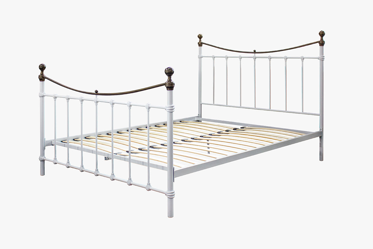 High Metal Victorian Queen Bed Frame