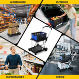 DS BD Folding Cart Basket Shopping Luggage Grocery Hand Truck Utility Push