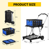 DS BD Folding Cart Basket Shopping Luggage Grocery Hand Truck Utility Push