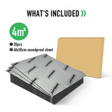 DS BD Butyl Sound Deadener Insulation Car Deadening Mat Rubber 2.7mm 4 SQM 20PCS