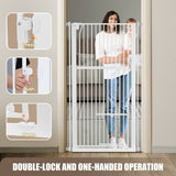 DS BD Safety Gate Dog Cat Extra Tall Retractable Fence Door 142cm Height White