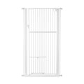 DS BD Safety Gate Dog Cat Extra Tall Retractable Fence Door 142cm Height White
