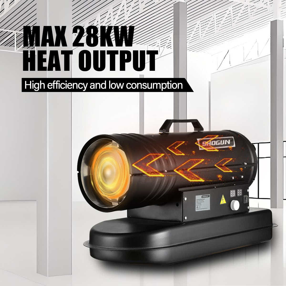 DS BD Industrial Fan Heater Diesel Kerosene Forced Warm Air Blower 28kW Portable