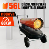DS BD Industrial Space Heater 68kW Diesel Kerosene Air Forced Blow Fan Workshop