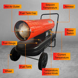 DS BD Industrial Space Heater 68kW Diesel Kerosene Air Forced Blow Fan Workshop