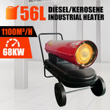 DS BD Industrial Fan Heater 68kW Diesel Kerosene Space Forced Air Blower