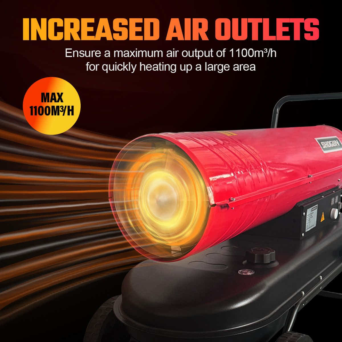 DS BD Industrial Fan Heater 68kW Diesel Kerosene Space Forced Air Blower